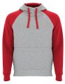 Heren Hoodie Badet Roly SU1058 grijs-rood